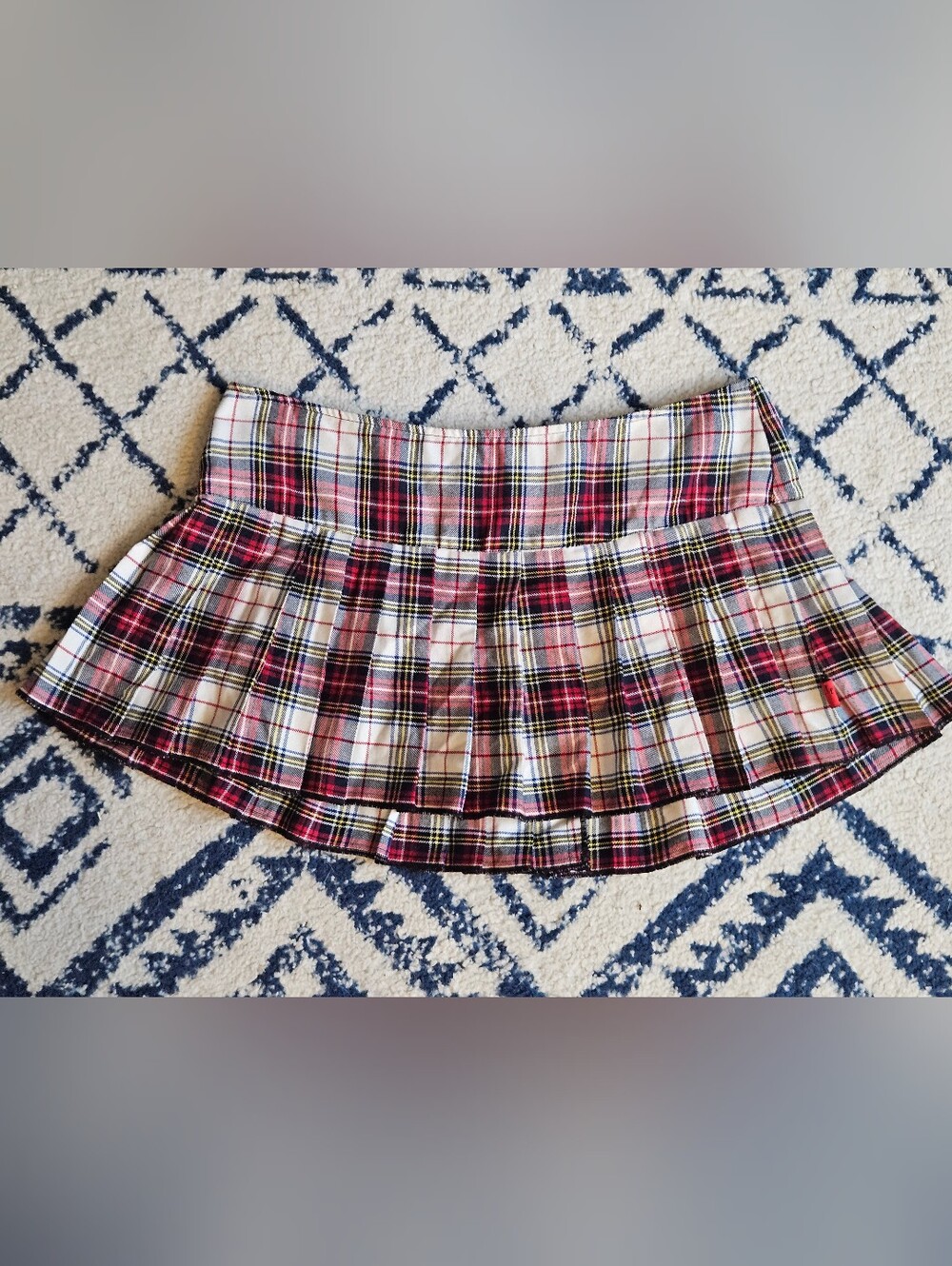 Tripp NYC Plaid Pleated Skater Mini Skirt